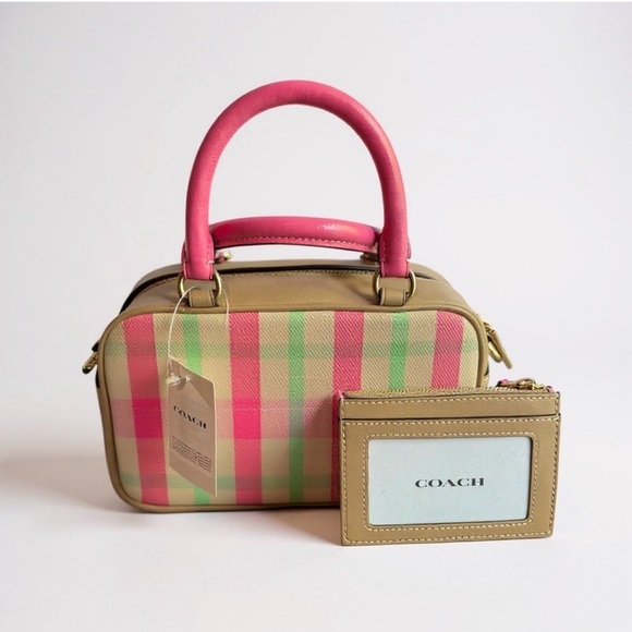 Coach Satchel Crossbody Bag and Coach Mini Skinny ID Case Matching Set NWT - Picture 2 of 8